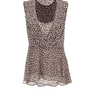CAbi Animal Print Sleeveless Blouse